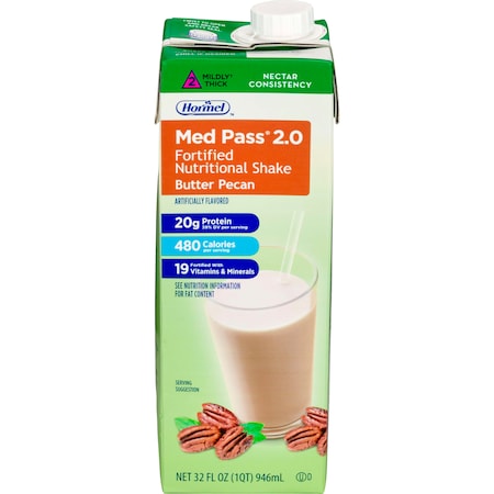 Med Pass Balanced Fortified Nutrition Butter Pecan - IDDSI Level 2, PK12 46463